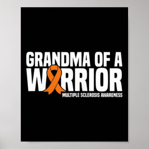 Poster Grand-Mère D'Un Guerrier Mme Sclérose En Plaques
