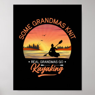 Poster Grand-mère Kayak