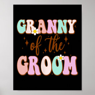 Poster Grand-Mère super Du Wedding shower Groom De Gro