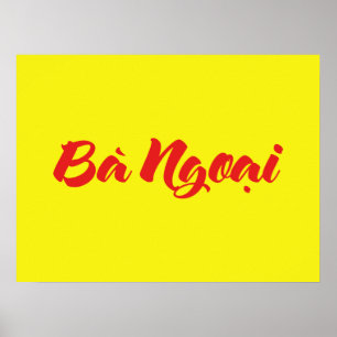 Poster Grand-mère vietnamienne (maternelle) - Bà Ngotchi