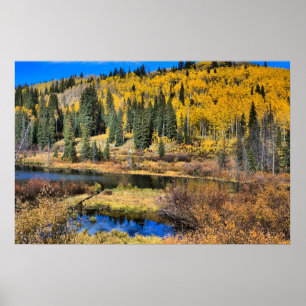 Poster Grand Mesa en automne, Colorado Ouest