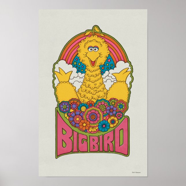 Poster Grand Oiseau | Psychédélique (Devant)