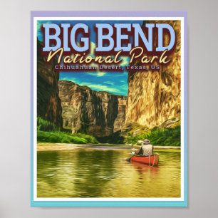 POSTER GRAND PARC NATIONAL DE BEND - TEXAS USA