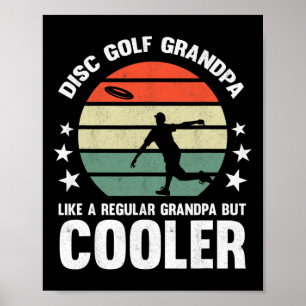 Poster Grand-père de golf de disque masculin Grand-père d