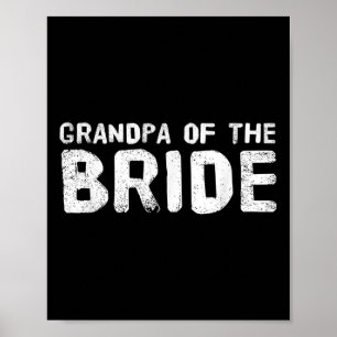 Poster Grand-Père De La Mariée Drôle Mariage Groom Party 