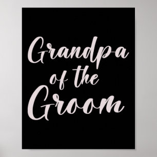 Poster Grand-Père De L'Équipe De Mariage Tee De Groom Gra