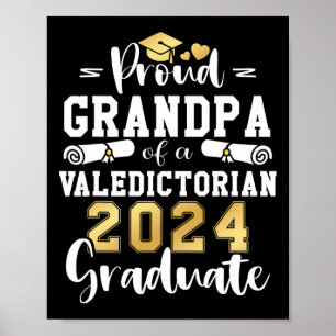 Poster Grand-Père D'Un Valedictorian Cl 2024 Graduation