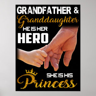 Poster Grand-père et petite-fille