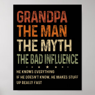 Poster Grand-Père L'Homme Le Mythe La Mauvaise Influence