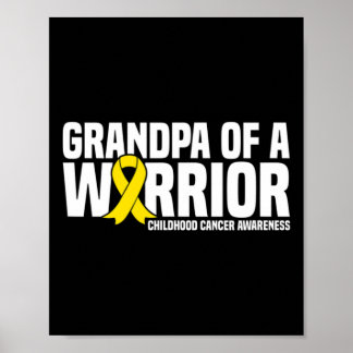 Poster Grand-père masculin d'un Ruban guerrier Cancer de 