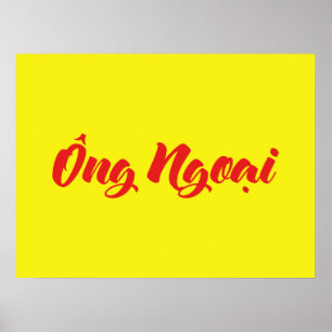 Poster Grand-père vietnamien (maternel) - Ông Ngobao