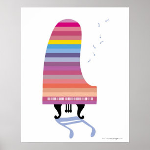 Poster Grand piano du Colorful