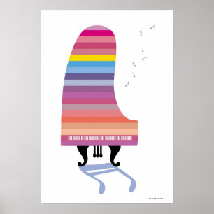 Poster Grand piano du Colorful