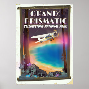 Poster Grand Prismatic, Parc national de Yellowstone, Éta