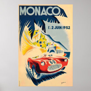 Poster Grand Prix de Monaco 1930 – Course automobile vint