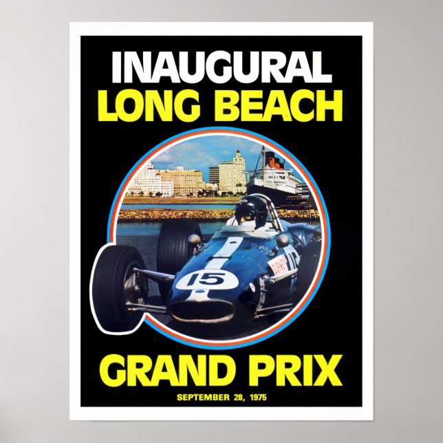 Poster Grand Prix Long Beach 1975 (Devant)