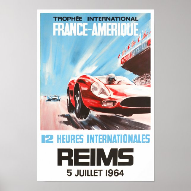 Poster Grand Prix Reims 12h 1964 (Devant)