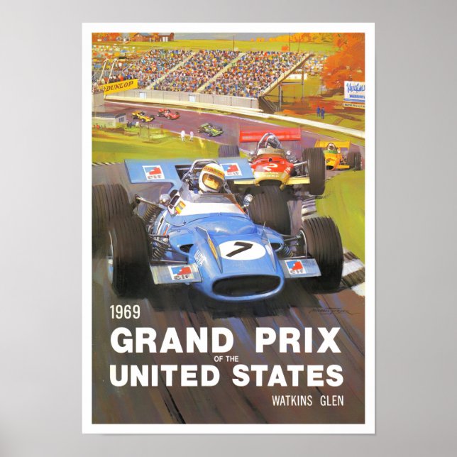 Poster Grand Prix Watkins Glen 1969 (Devant)