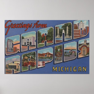 Poster Grand Rapids, Michigan - grandes scènes 2 de
