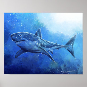 Poster Grand requin blanc