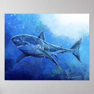 Poster Grand requin blanc