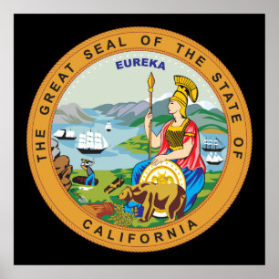Poster Grand sceau de l'état de Californie