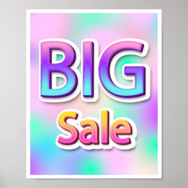 Poster Grand Script de Vente   Logo  Garage Cour Holograp (Devant)