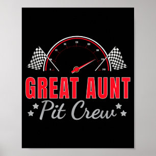 Poster Grand Tante T Équipe Course Pilote De Voiture Anni
