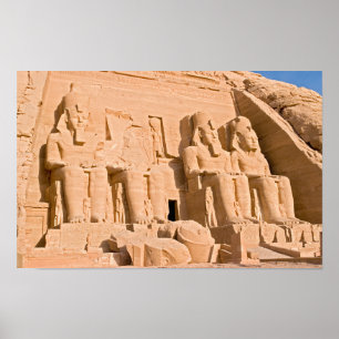 Poster Grand Temple d'Abou Simbel - Ramses II - Egypte