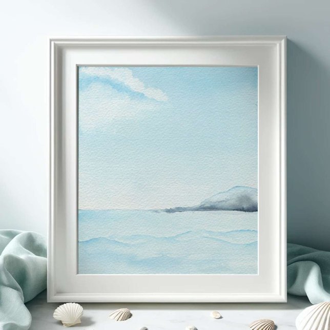 Poster Grande aquarelle Ocean Art (Florida watercolors features seascape art by Victoria Grigaliunas )