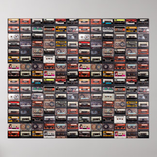 Poster Grande collection de cassettes audio