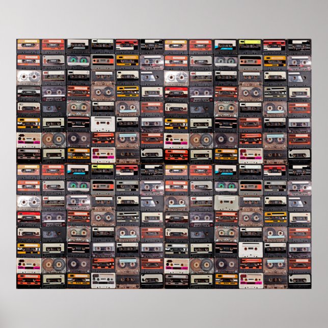 Poster Grande collection de cassettes audio (Devant)