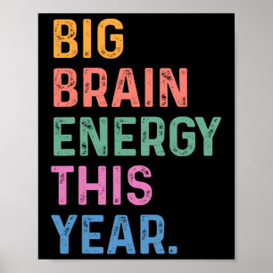 Poster Grande énergie cérébrale cette année drôle de reto