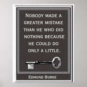 Poster Grande erreur - Devis Edmund Burke - Imprimerie d'