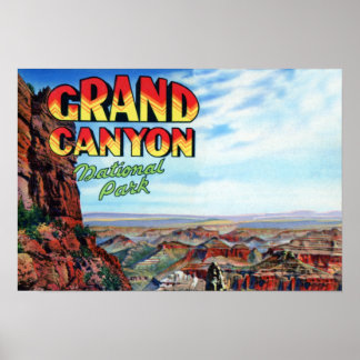 Poster Grande Lettre du Parc national du Grand Canyon
