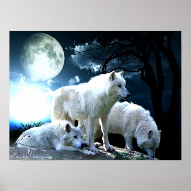 Poster Grande Lune de loup (Devant)