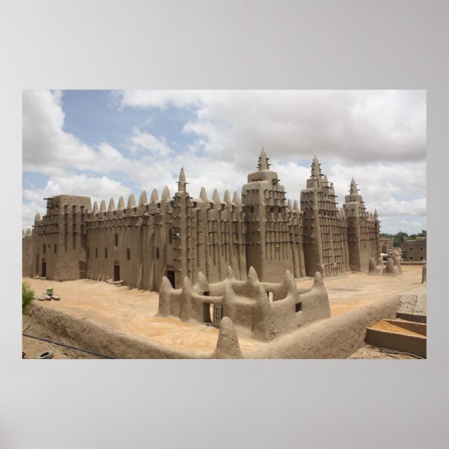 Poster Grande Mosquée de Djenne (Devant)