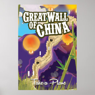 Poster Grande muraille de l'affiche de voyage de Chine