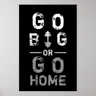Poster Grande ou Rentrez chez vous Fitness Gym Entraîneme