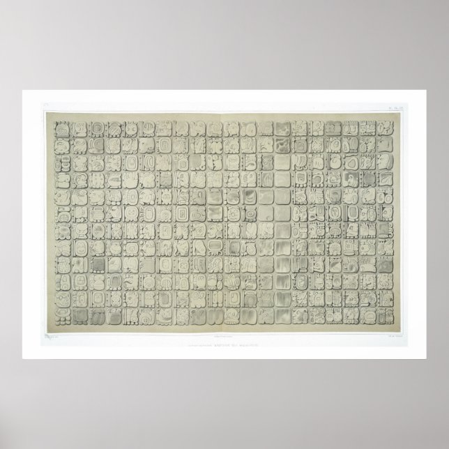 Poster Grande plaque avec l'écriture idéographique de l'e (Devant)