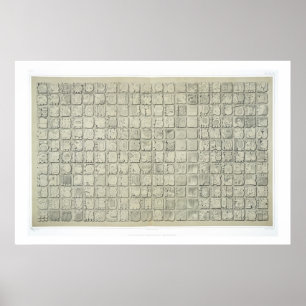 Poster Grande plaque avec l'écriture idéographique du Tem