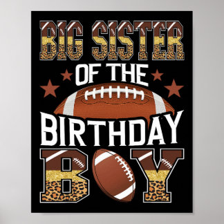 Poster Grande Soeur De L'Anniversaire Garçon Football Jeu