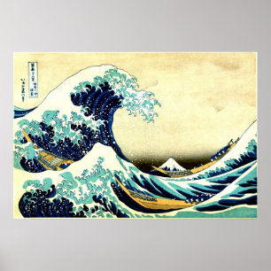 Poster Grande Vague Bright Version Art Haute Résolution