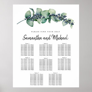 Poster Grandes Eucalyptus Botanique 8 tables