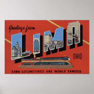 Poster Grandes Lettres - Lima Locomotives sont Monde
