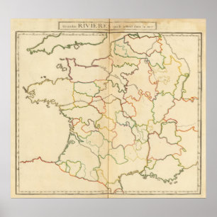 Poster Grandes lignes des rivières de France