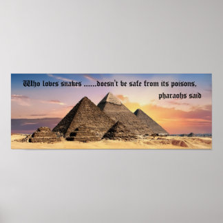 Poster Grandes pyramides égyptiennes avec pharaons citati
