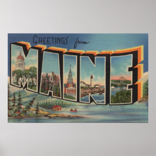 Poster Grandes scènes de lettre du Maine (hiver)