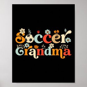 Poster Grandma De Football Pour Femmes Fleur sauvage Fête
