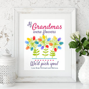 Poster Grandma Empreinte do-it-yourself Activité Modèle